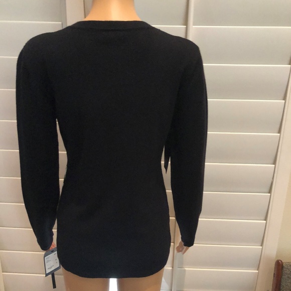 NWT VEX & CO WOMEN BLACK  & ANIMAL PRINT SWEATER - Picture 3 of 7